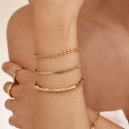 Bamboo Gold Cuff Bracelet