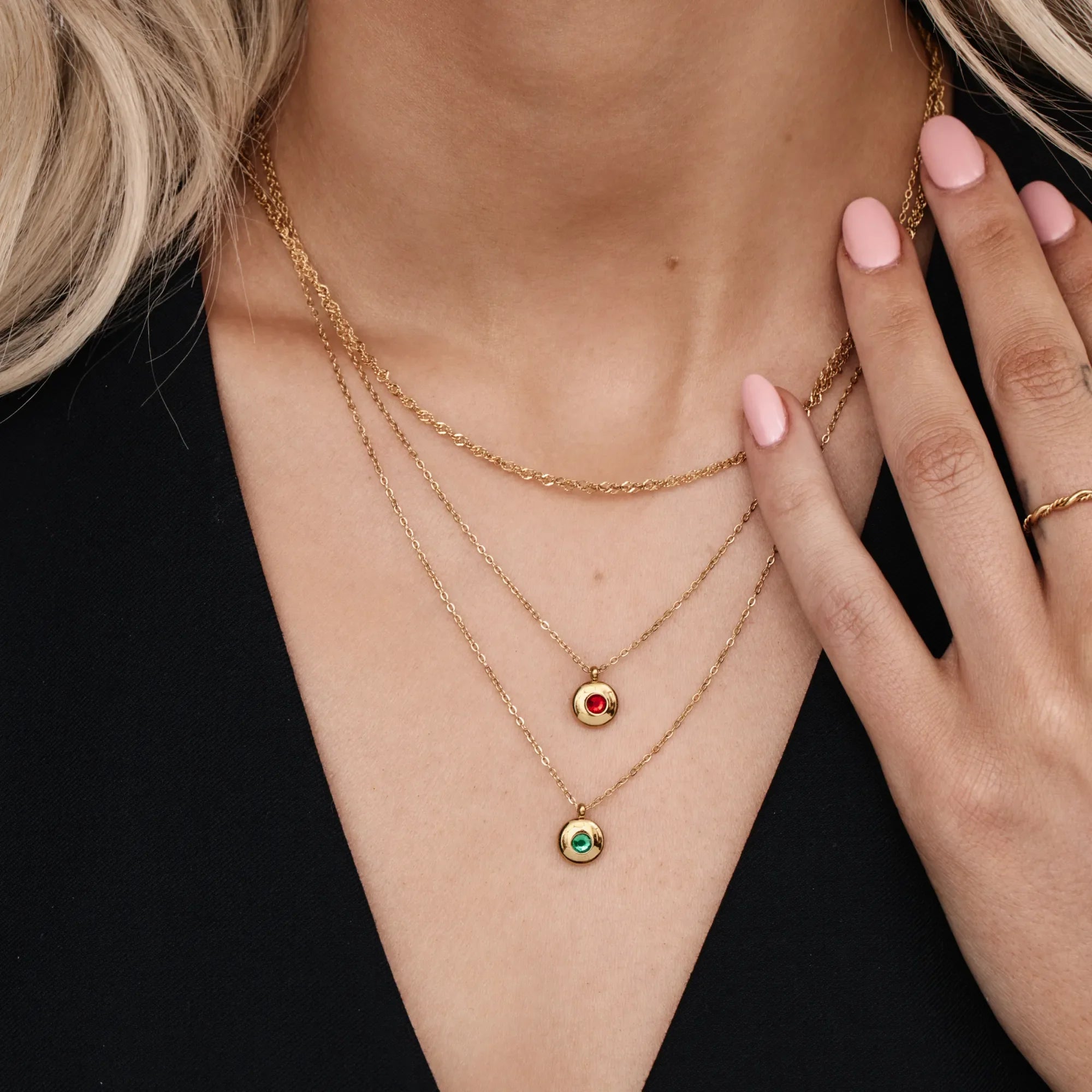 Mini Birthstone Pendant Necklace