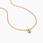 Bubble Initial Charm Necklace