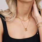 Bubble Statement Initial Necklace
