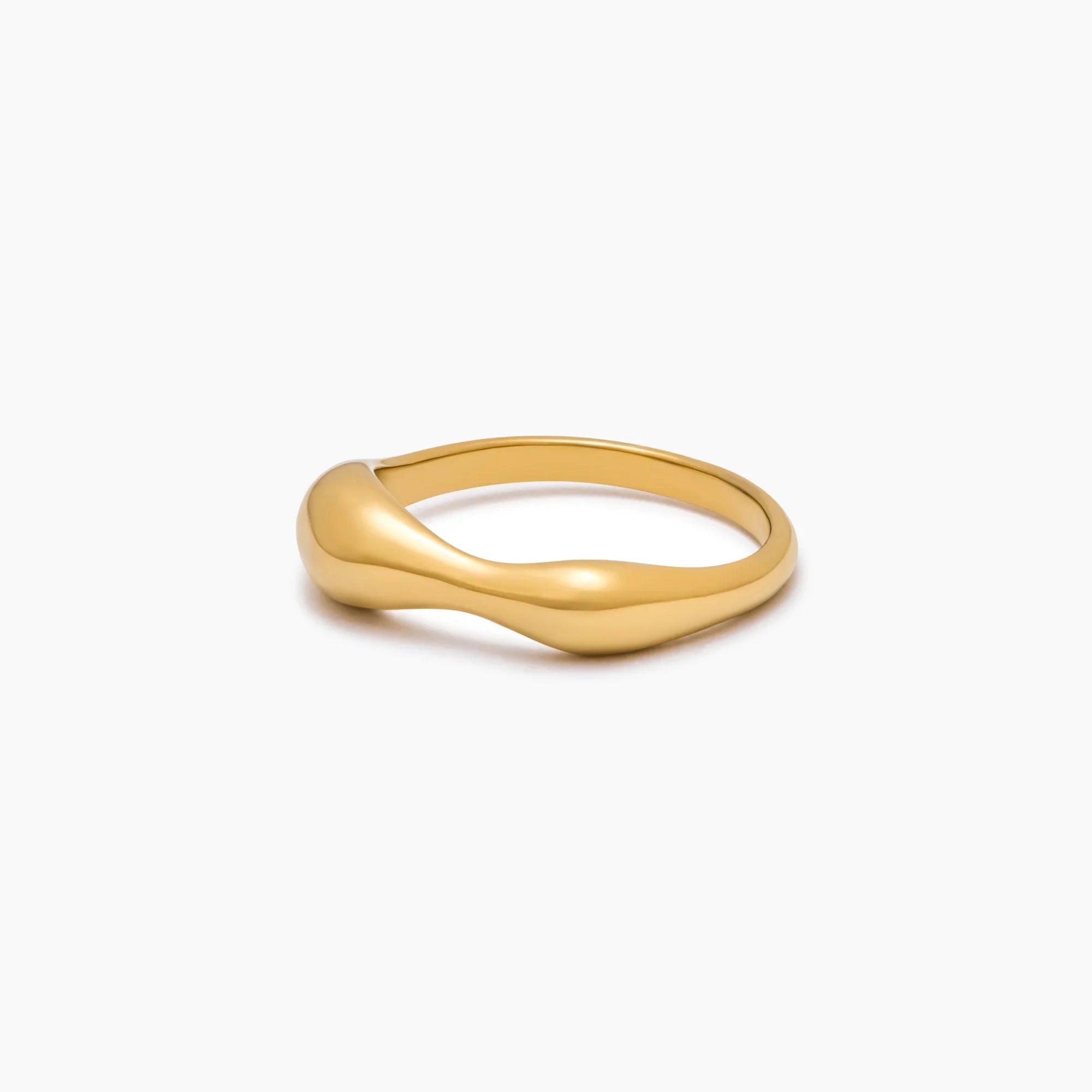 Sculpted Wave Statement Ring