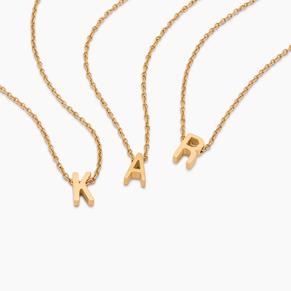 Dainty Initial Charm Necklace