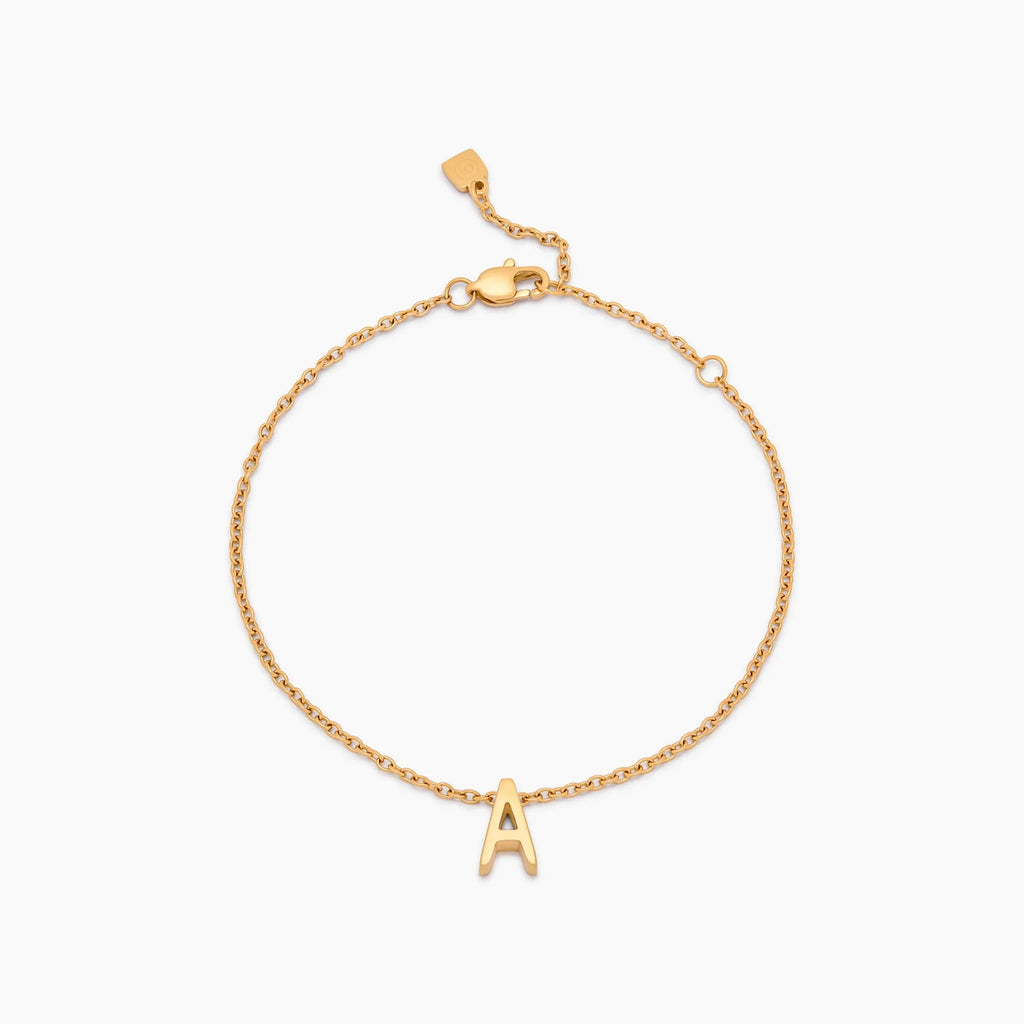 Dainty Initial Charm Bracelet