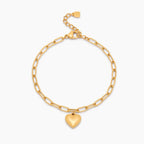 Paperclip Heart Charm Bracelet