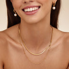 Snake & Satelite Chain Layered Necklace