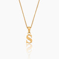 Gold Initial Charm Necklace