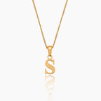 Gold Initial Charm Necklace