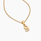 Gold Initial Charm Necklace