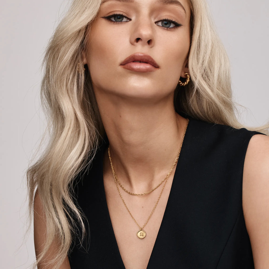 Initial Stamp Necklace