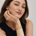 Golden Clover Link Bracelet