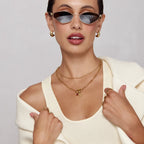 Carabiner Charm Lock Necklace With Initial & Birthstone