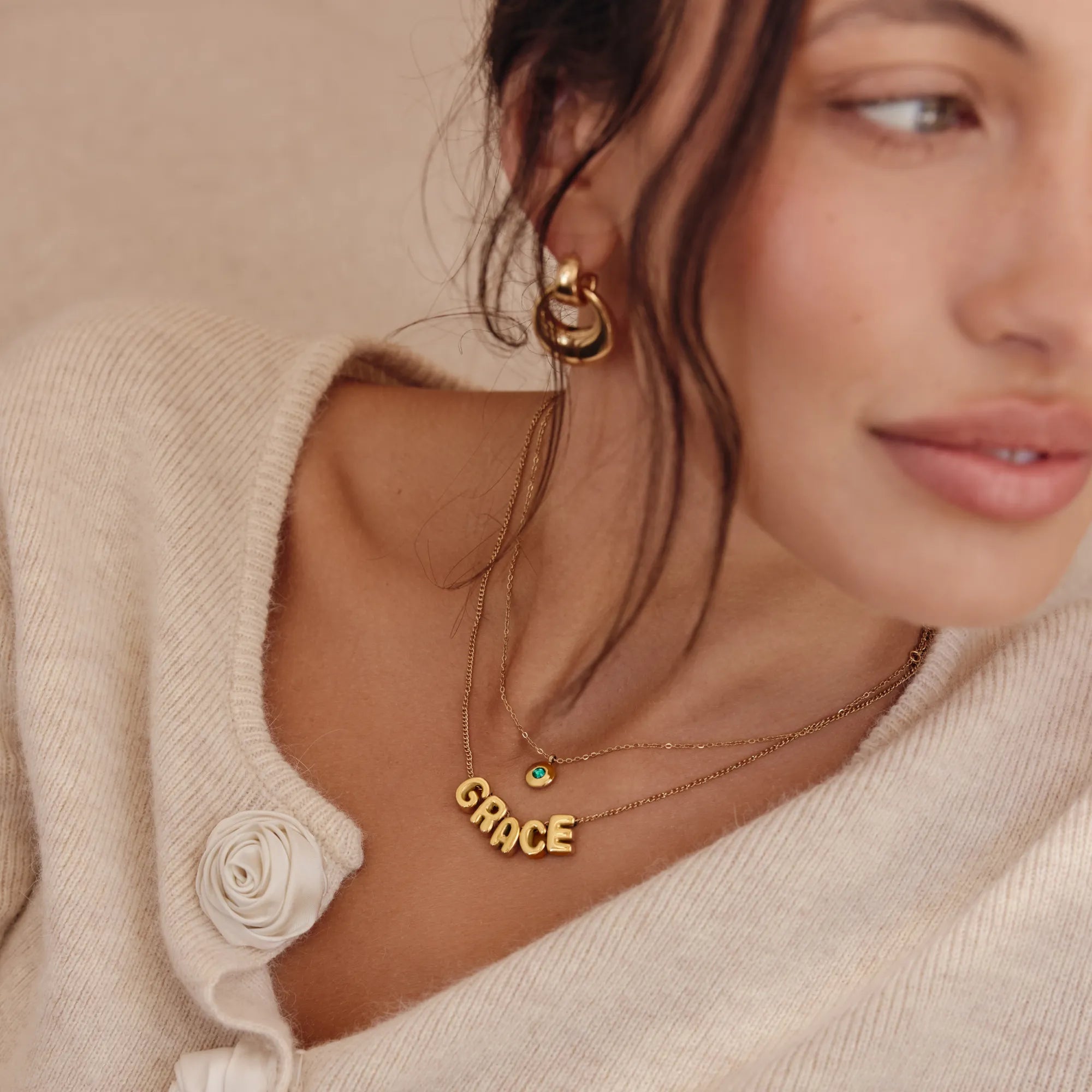 Bubble Custom Name Necklace