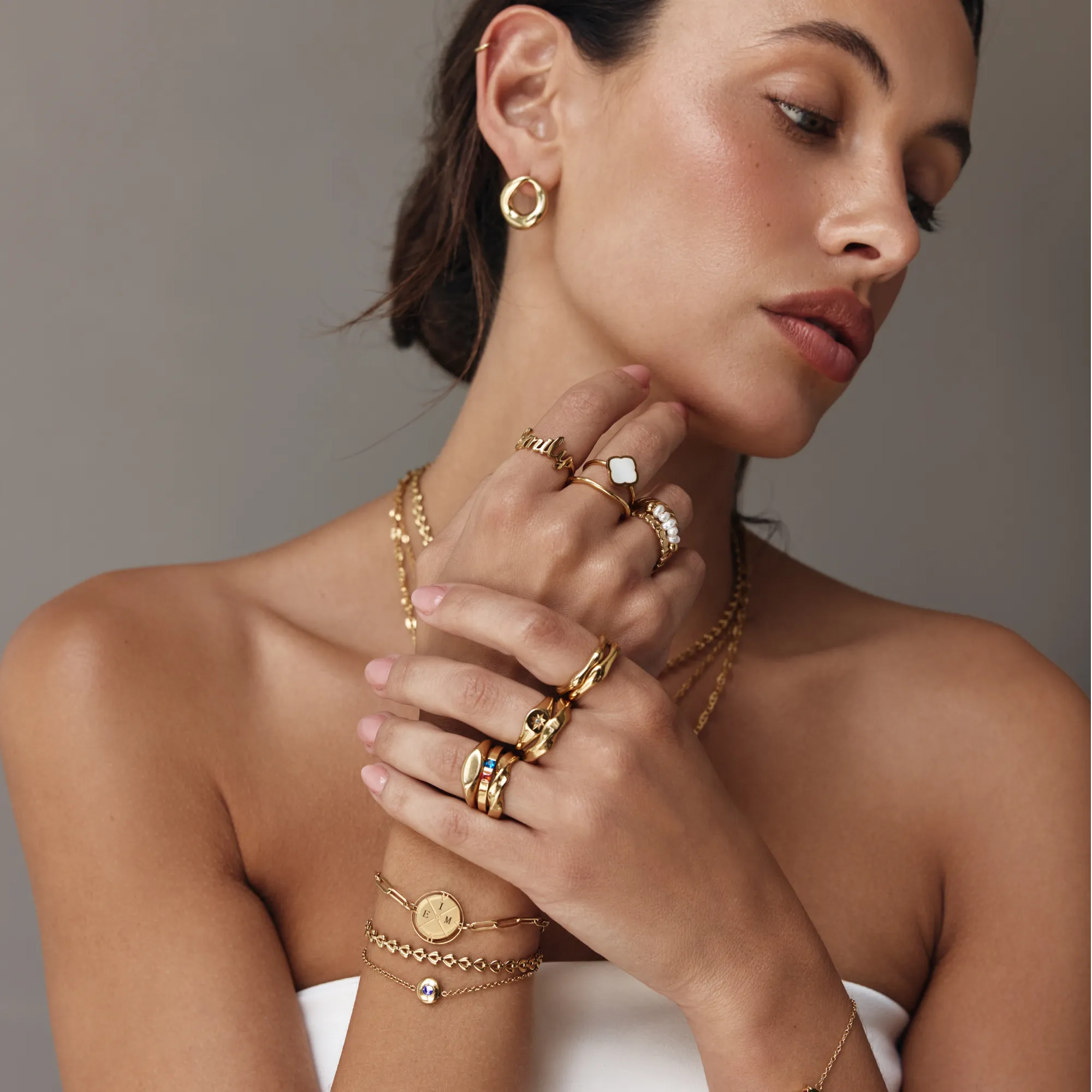 Princess Cut Birthstone Band Ring