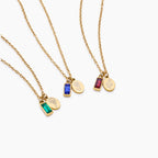 Personalized Bloom & Birthstone Necklace