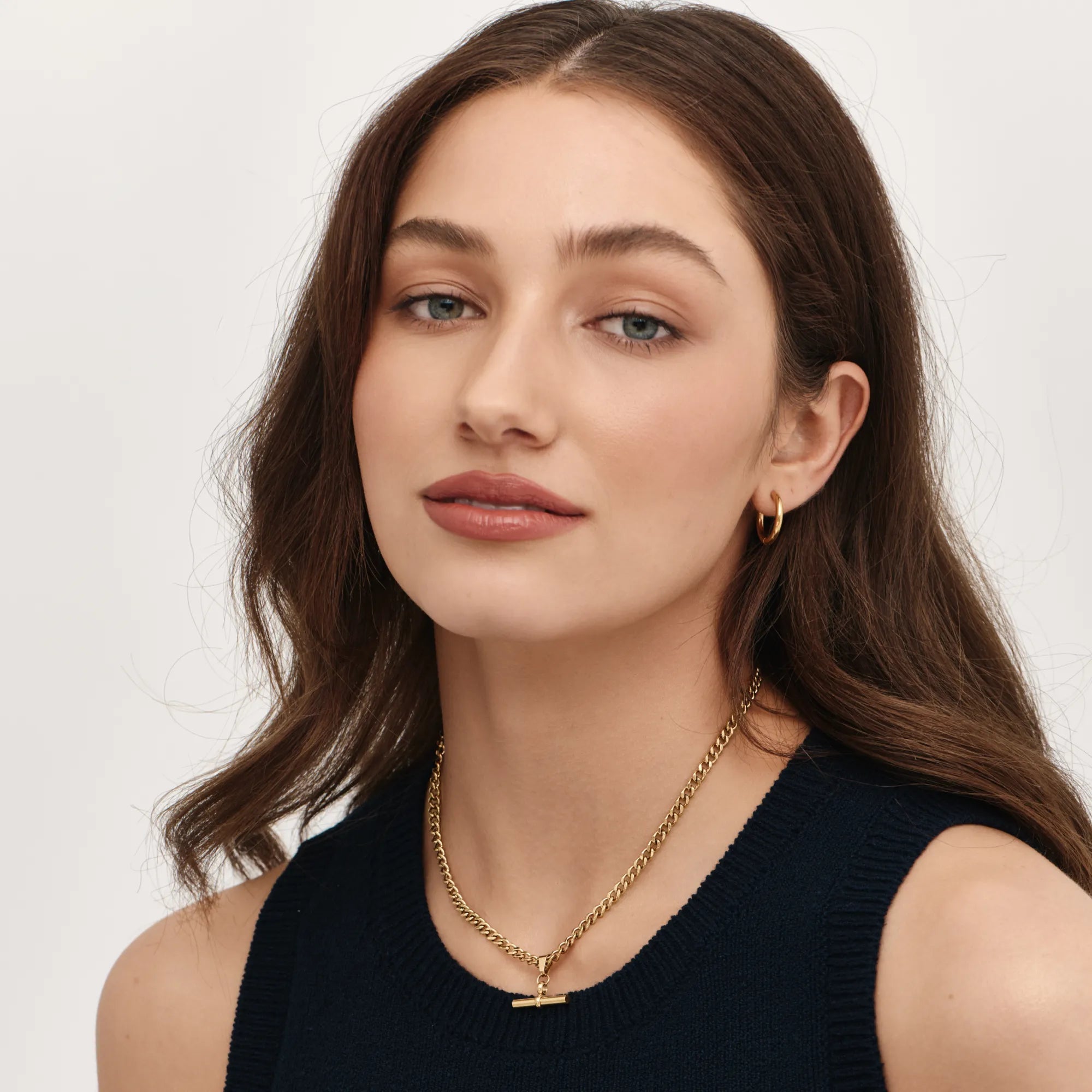 Curb Chain Fob Necklace