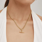 Curb Chain Fob Necklace