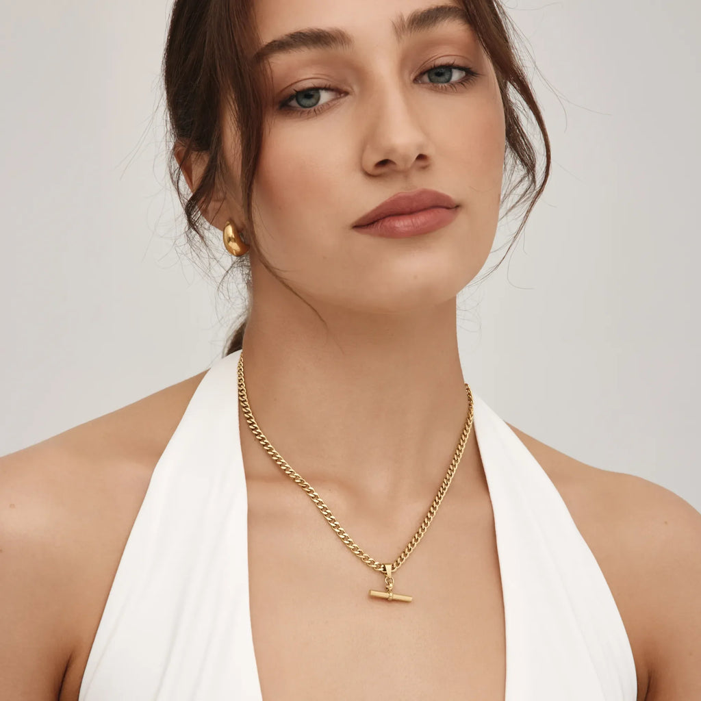 Curb Chain Fob Necklace