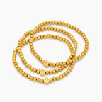 Engraved Initial Beaded Bracelet