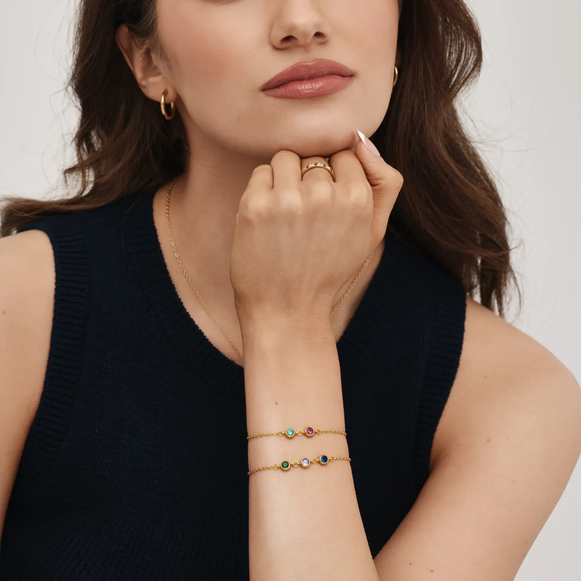 Personalized Multi-Birthstone Bracelet