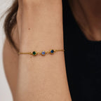 Personalized Multi-Birthstone Bracelet