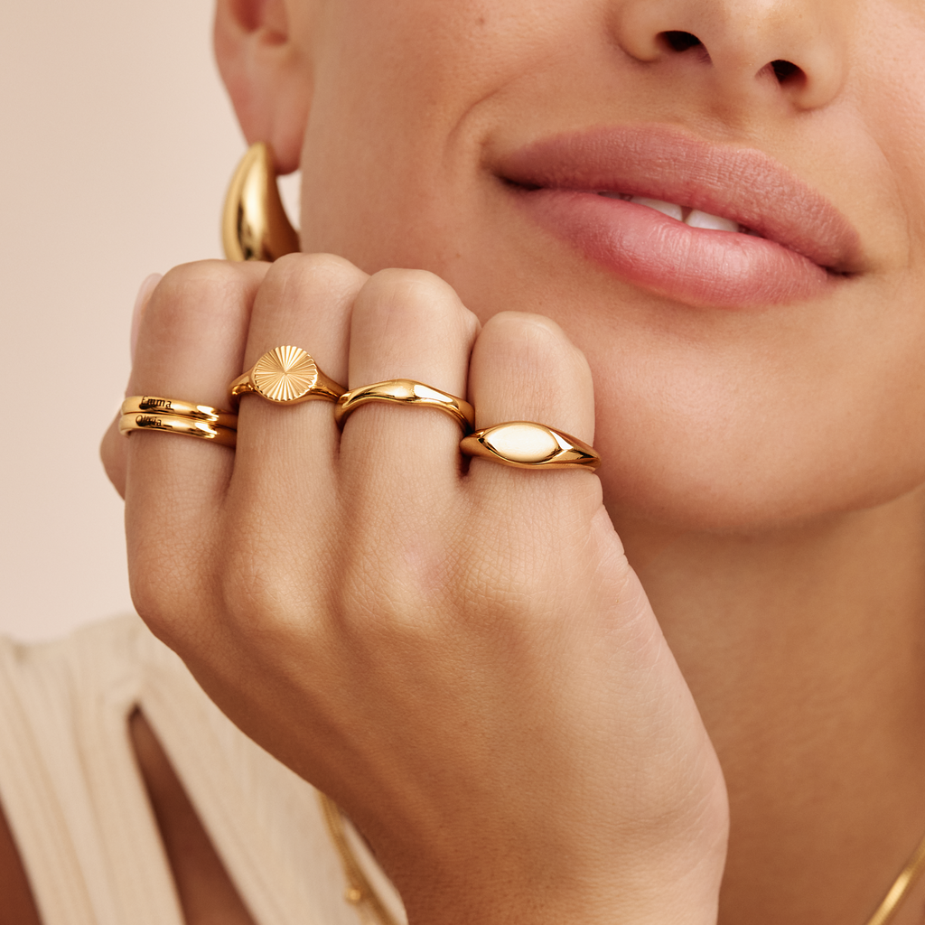 Sunburst Signet Ring