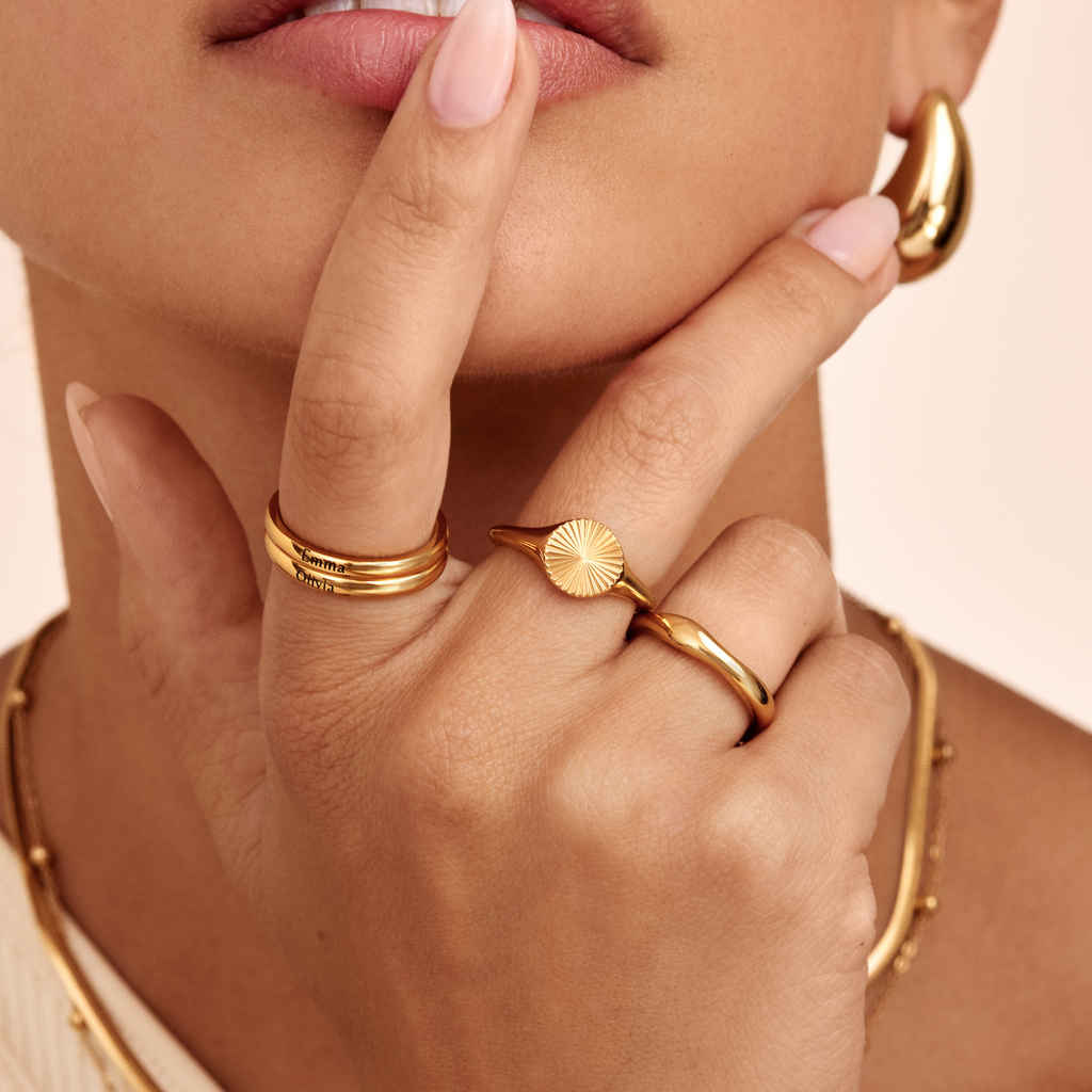 Sunburst Signet Ring