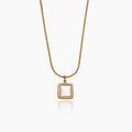 Mother of Pearl Square Pendant Necklace