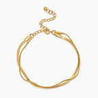 Double Snake Chain Layered Bracelet