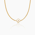 Pearl Clover Initial Necklace