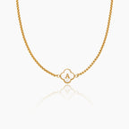 Pearl Clover Initial Necklace