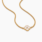Pearl Clover Initial Necklace