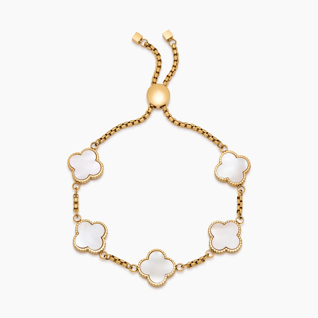 Mother Of Pearl Clover Bracelet