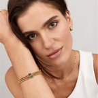 Gold Beaded Birthstone Bracelet