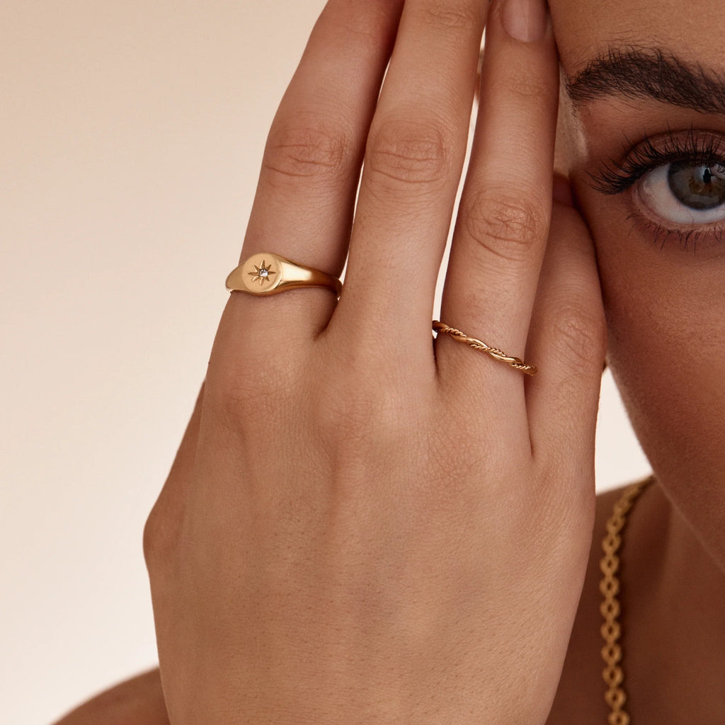 Dainty Double Twist Ring