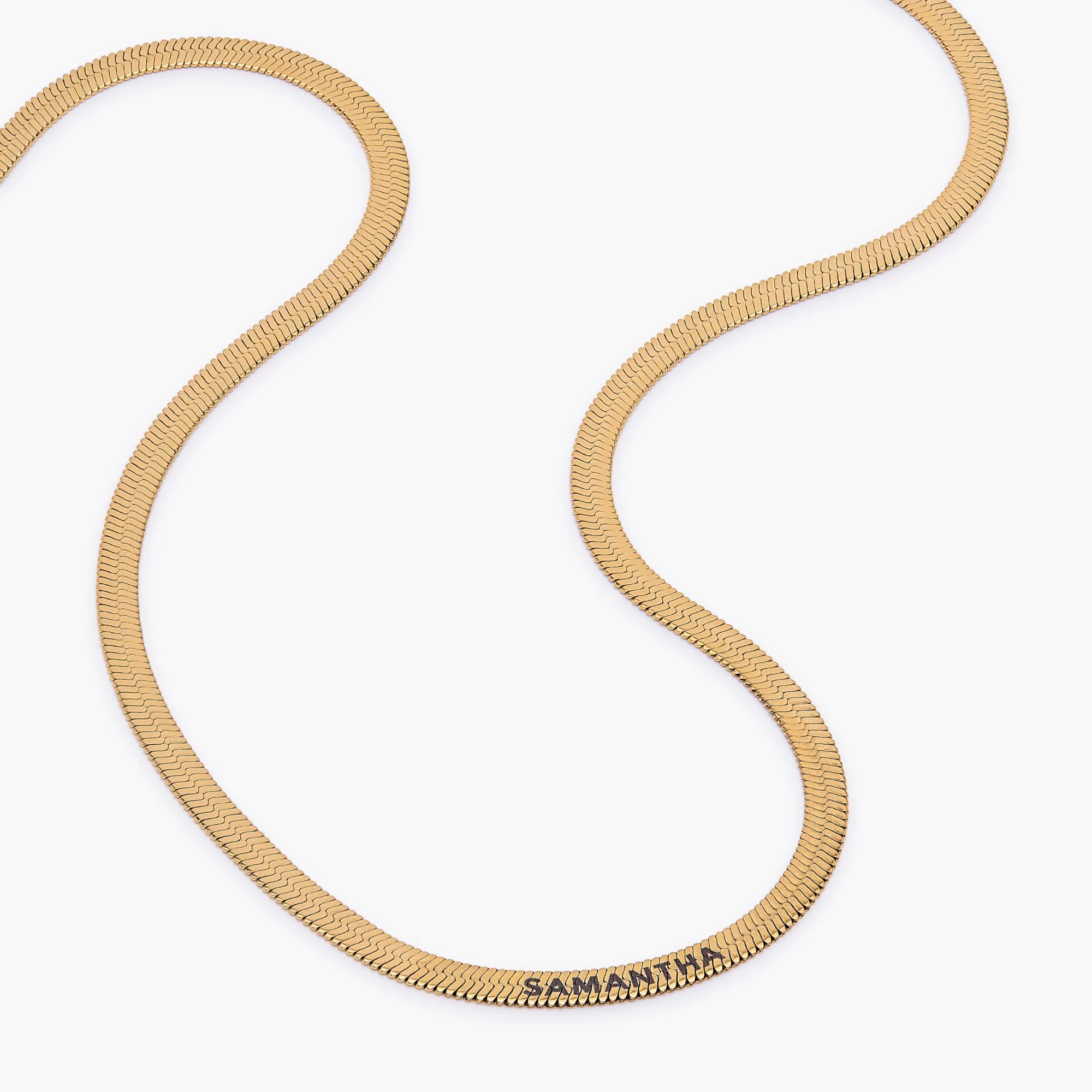 Engraved Herringbone Necklace