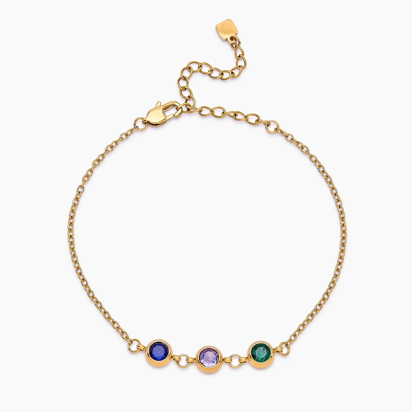 Personalized Multi-Birthstone Bracelet