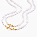 Statement Custom Name Pearl Necklace