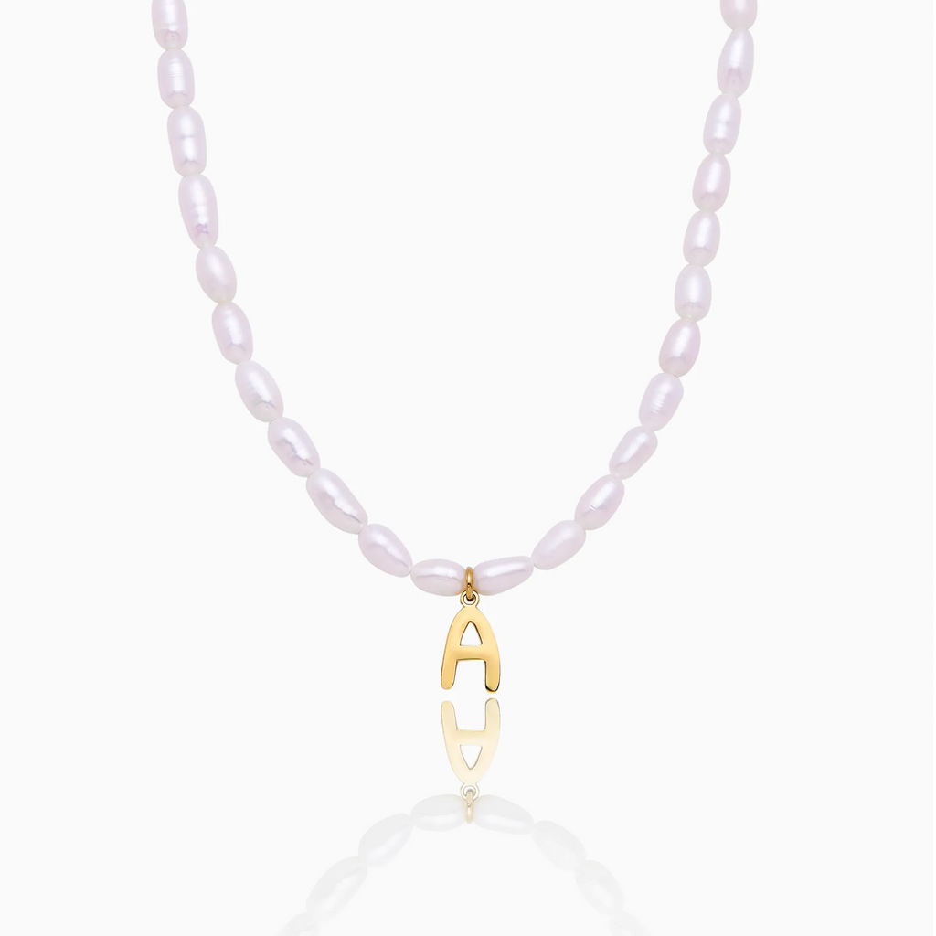 Statement Initial Pearl Necklace