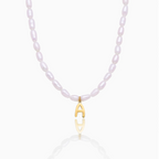 Statement Initial Pearl Necklace