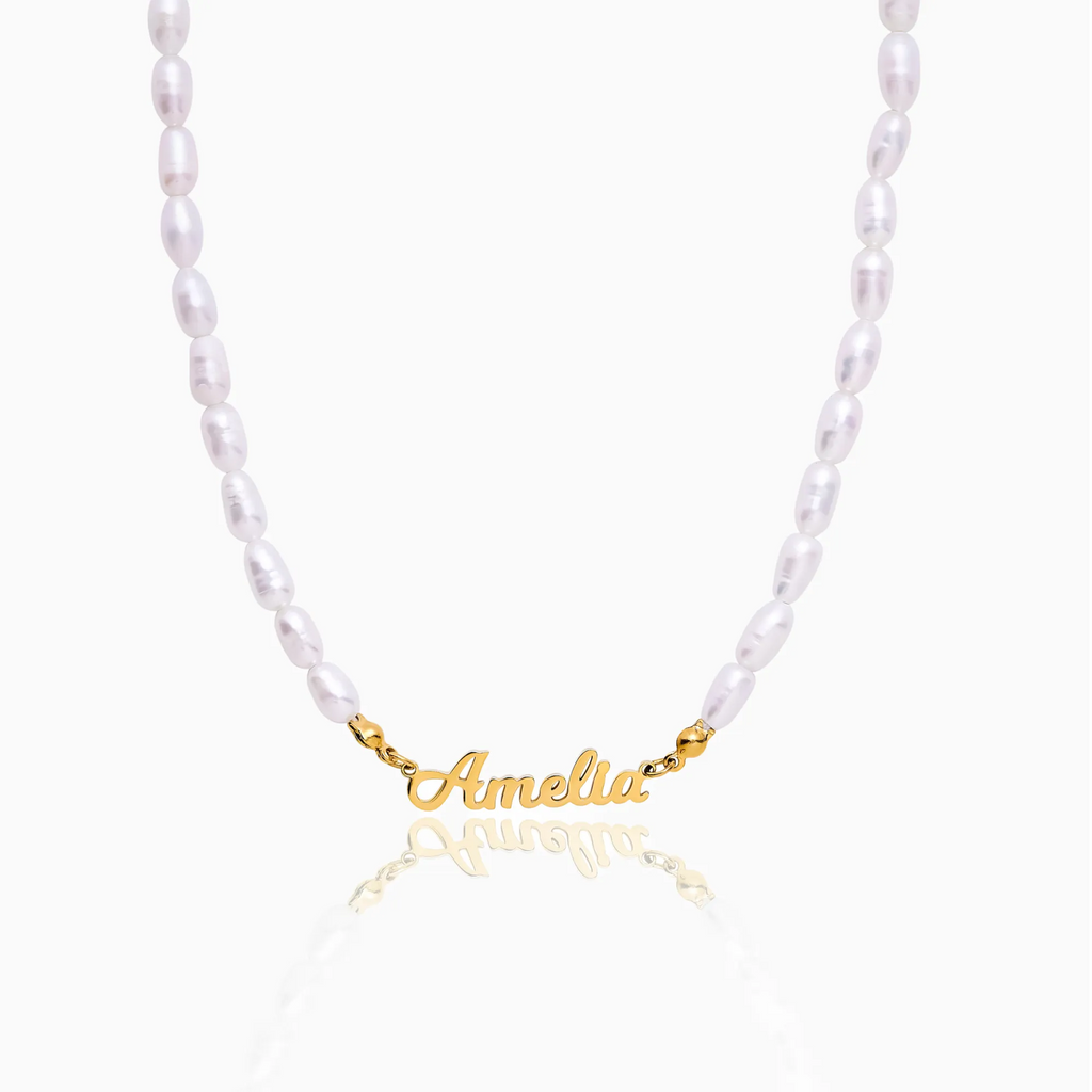 Statement Custom Name Pearl Necklace