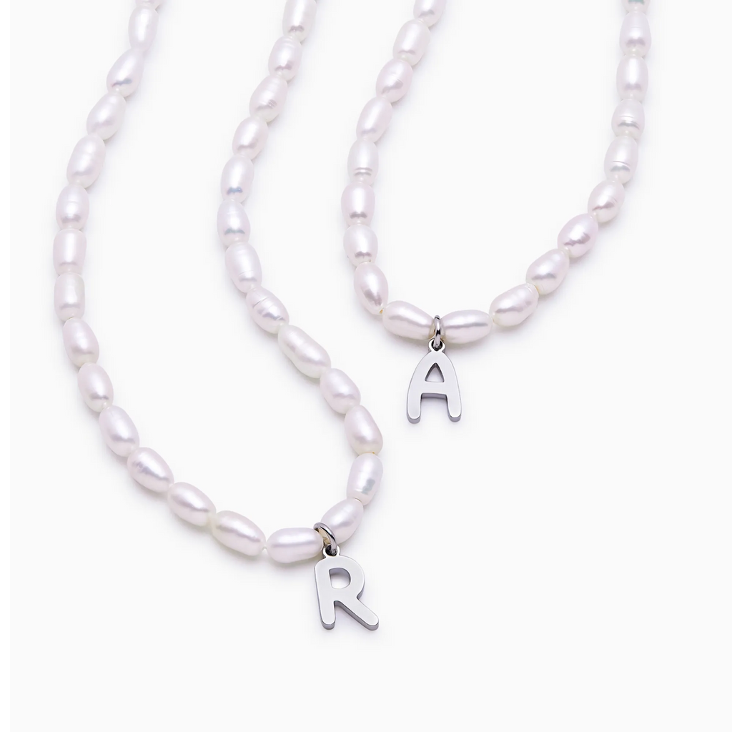 Statement Initial Pearl Necklace