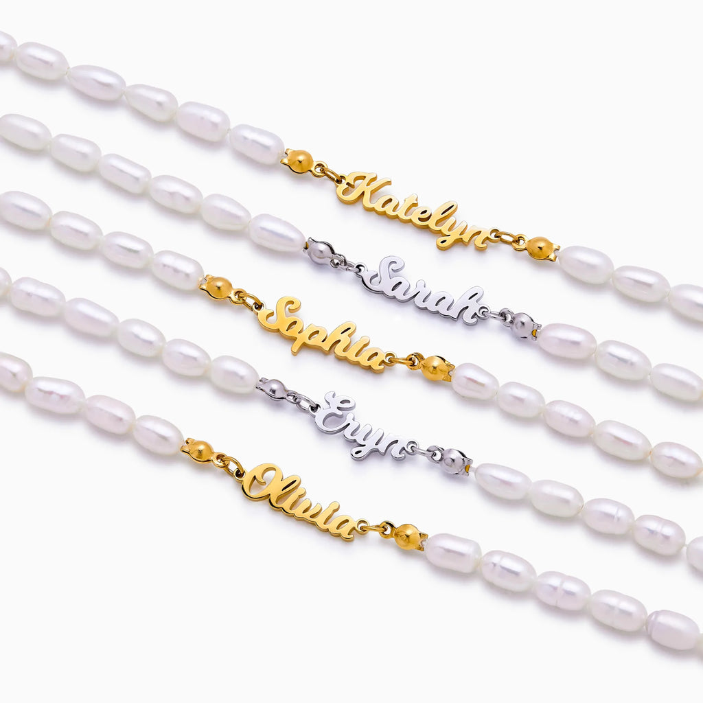 Freshwater Pearl Name Bracelet