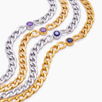 Curb Birthstone Bracelet