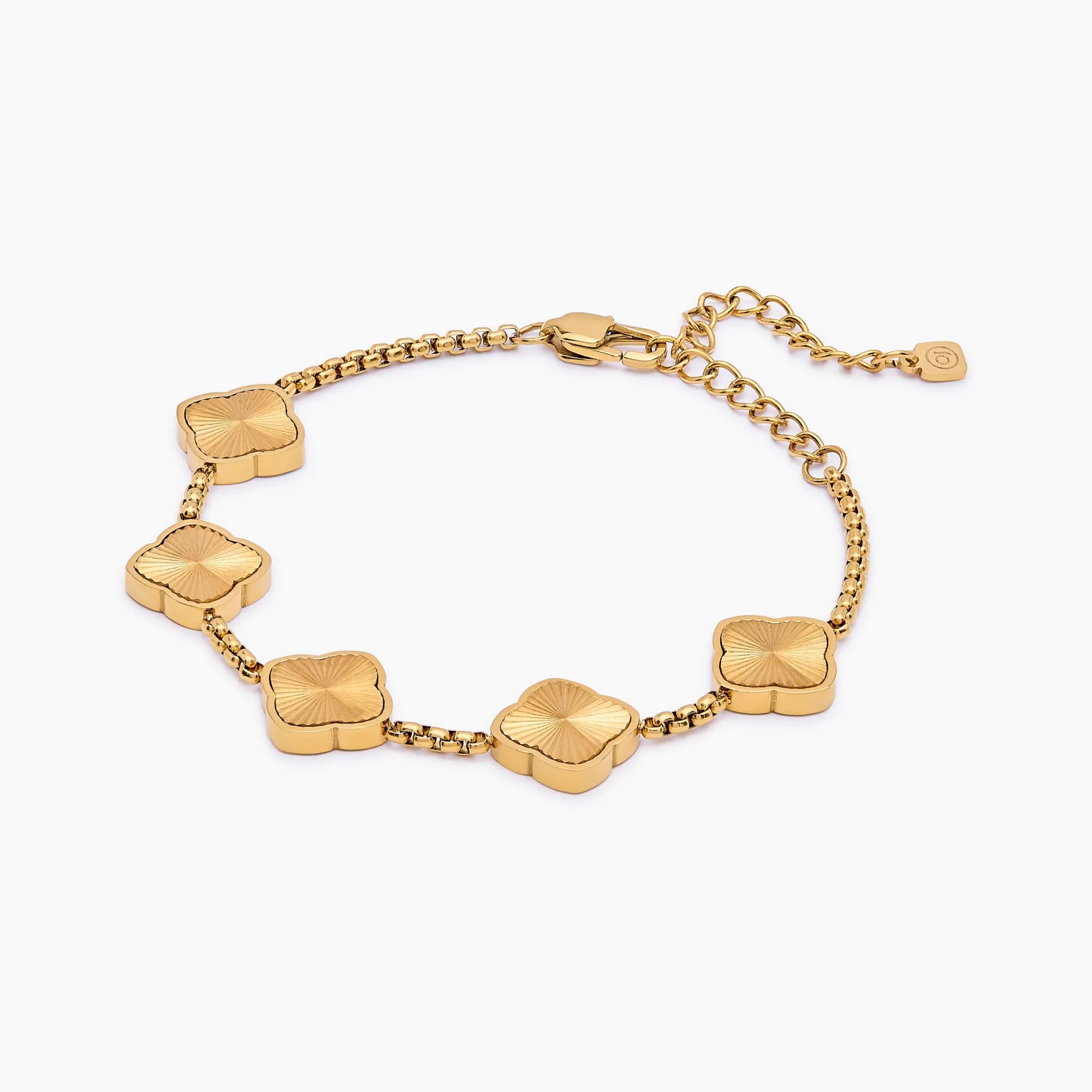 Golden Clover Link Bracelet