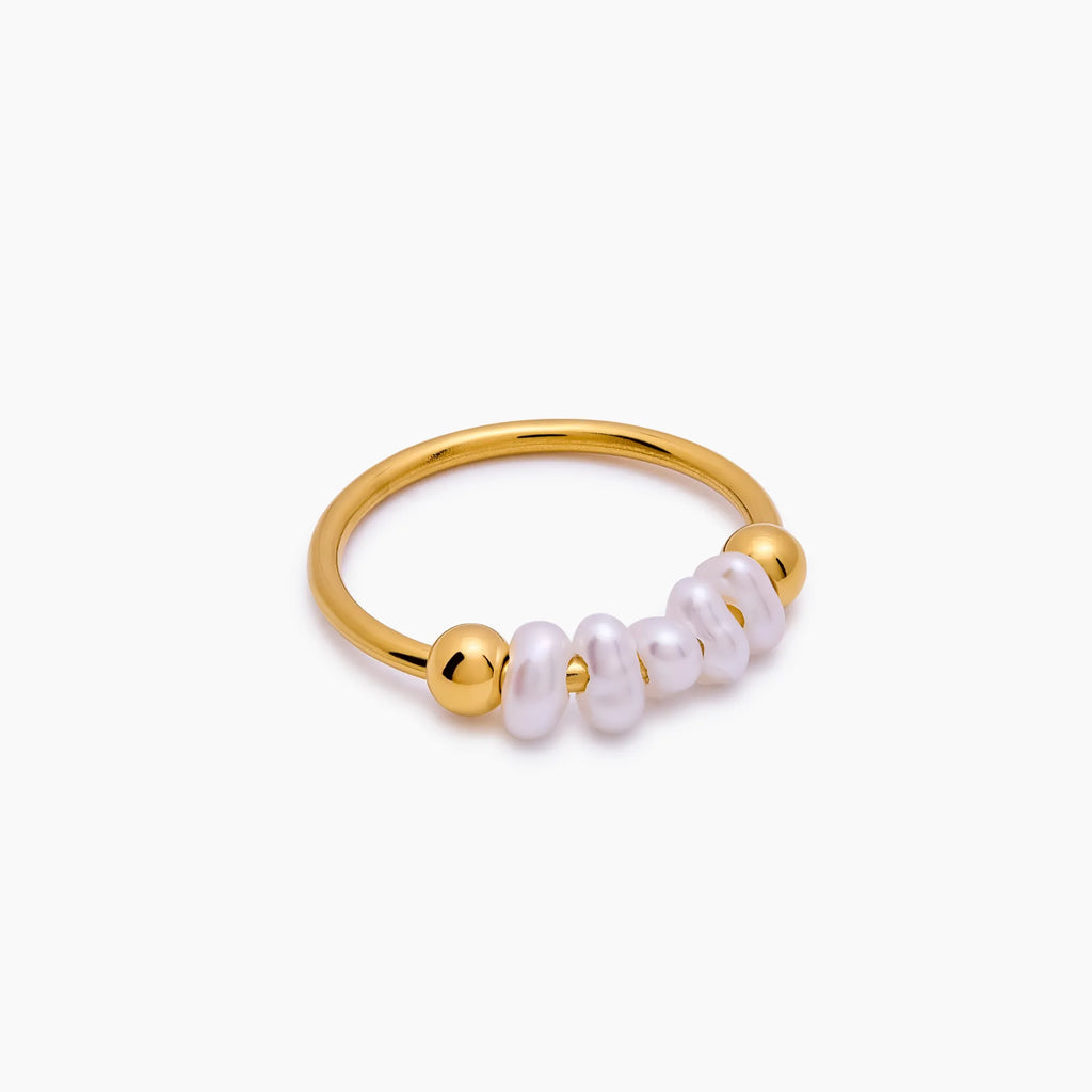 Mini Pearl Row Ring